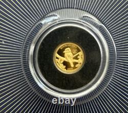 2025 $5 Fiji Kookaburra. 9999 Gold 0.5 Gram Proof Coin Sealed in Card