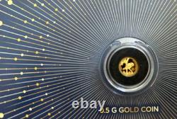 2025 $5 Fiji Kookaburra. 9999 Gold 0.5 Gram Proof Coin Sealed in Card