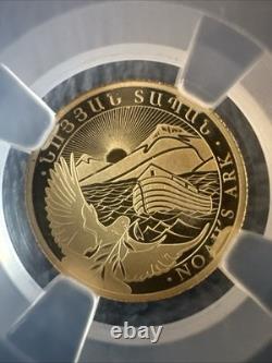 2025 ARMENIA 100 Dram 1 GRAM. 999 Gold Noah's Ark Coin VAULTBOX HIT NGC MS70