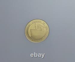 2025 Aldemey NGC PF69 40th Anniversary Titanic Coin ½G. 9999 Gold Coin