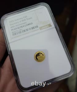 2025 Aldemey NGC PF69 40th Anniversary Titanic Coin ½G. 9999 Gold Coin