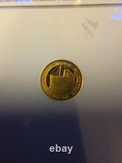 2025 Alderney 0.5g Pure Gold Titanic NGC PF 69 Ultra Cameo £5 Royal Mint Str