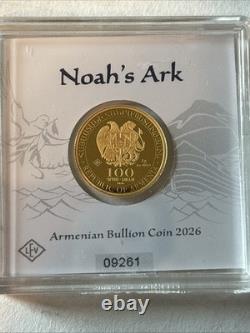 2025 Armenia 1 Gram 999.9 Gold 100 Dram Noah's Ark BU