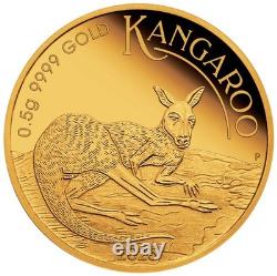 2025 Australia Mini Roo $2 0.5 Gram. 9999 Pure Gold Proof coin in card Kangaroo