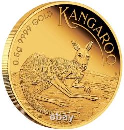 2025 Australia Mini Roo $2 0.5 Gram. 9999 Pure Gold Proof coin in card Kangaroo