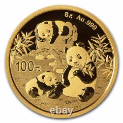 2025 China 8 gram Gold Panda BU (Sealed)