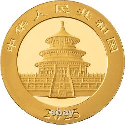 2025 China Panda 1 Gram Gold BU