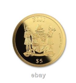 2025 Fiji Kookaburra $5 Gold Coin in Card