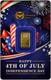 2025 Germania Mint 1 Gram Gold. 9999 In Assay Card 4th Of July