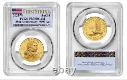 2025 Gold Sacagawea $1 25th Anniv. PCGS PR70DCAM FirstStrike WithOGP