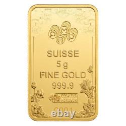 2025 Good Luck Yellow Dragon 5 Gram Gold Proof-Like Bar in Card