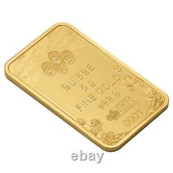 2025 Good Luck Yellow Dragon 5 Gram Gold Proof-Like Bar in Card