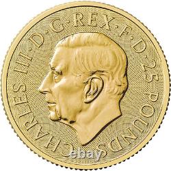 2025 Great Britain Gold Britannia £25 1/4 oz BU