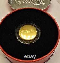 2025 Niue Coca-Cola Bottle Cap 1.2 Gram Gold Shaped Coin New in BOX