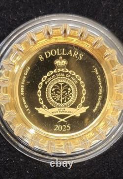 2025 Niue Coca-Cola Bottle Cap 1.2 Gram Gold Shaped Coin New in BOX