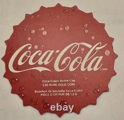 2025 Niue Coca-Cola Bottle Cap 1.2 Gram Gold Shaped Coin New in BOX
