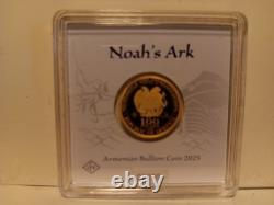 2025 Noah's Ark 1 Gram Gold. Armenia 100 Dram Coin in Assay. Minted by Geiger