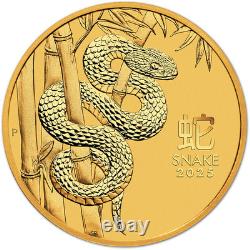 2025 P Australia Gold Lunar Series III Year of the Snake 1/4 oz $25 BU