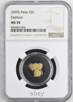 2025 Palau Elephant 0.5g Gold Coin NGC 70 CIT