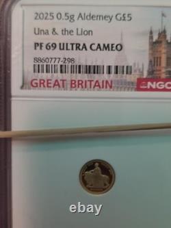 2025 Pf 69 Ultra Cameo Una And The Lion Gold Coin