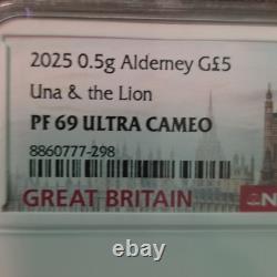 2025 Pf 69 Ultra Cameo Una And The Lion Gold Coin