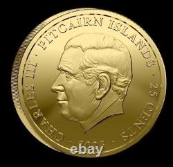 2025 Pitcairn Islands Ocean Wonders Octopus 0.5 gram 9999 Gold Coin In Capsule