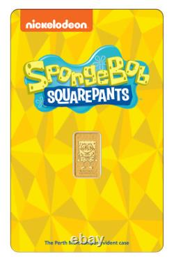 2025 SPONGEBOB SQUAREPANTS 1g. 9999 Gold Perth Mint Minted Bar