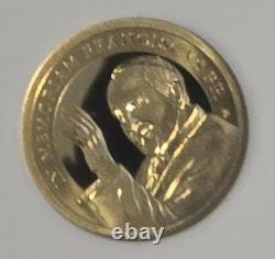 2025 Samoa $50 Tala. 5 Gram Gold In Memoriam of Pope Francis Proof Coin
