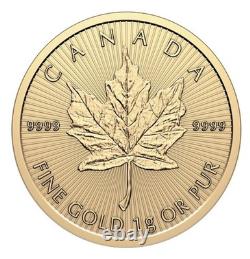 2026 1 Gram Gold Maple Leaf Coin In Maplegram Assay Card King CHarles Effigy