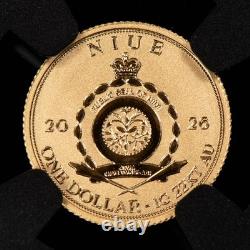 2026 $1 Niue 1 gram Gold Coin T-Rex Tyrannosaurus NGC Rev PF 70 G6382