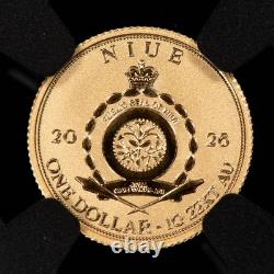 2026 $1 Niue 1 gram Gold Coin T-Rex Tyrannosaurus NGC Rev PF 70 G6383