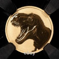 2026 $1 Niue 1 gram Gold Coin T-Rex Tyrannosaurus NGC Rev PF 70 G6384