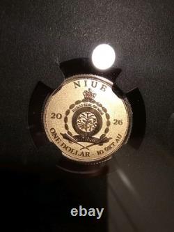 2026 $1 Niue Zombie Beer 1 Gram Gold 9kt NGC PF70 Reverse Proof Highest Grade