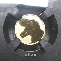 2026 1 gram & 2 Gram T-Rex Dinosaur Gold Coin Reverse Proof-70 Graded NCG #695C