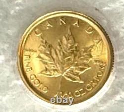 2026 24 Karat. 9999 1/10th oz. Gold Canada $5 Maple Leaf Round 24K PURE Coin 2026 24 Karat. 9999 1/10th oz. Gold Canada $5 Maple Leaf Round 24K PURE Coin