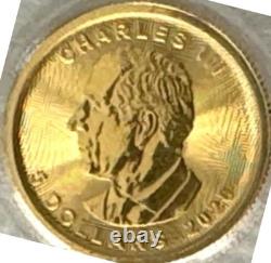 2026 24 Karat. 9999 1/10th oz. Gold Canada $5 Maple Leaf Round 24K PURE Coin