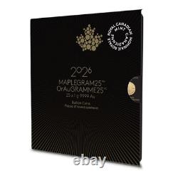 2026 25 Gram Canadian Gold MapleGram (25x1g, BU withAssay)