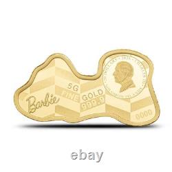 2026 5 Gram Solomon Islands Barbie Shaped Gold Coin (Proof-Like in Assay)