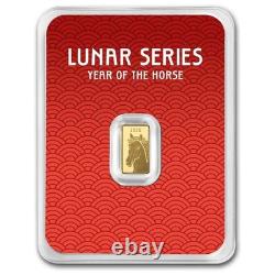 2026 APMEX Lunar Year of the Horse 1 Gram Gold Bar in TEP
