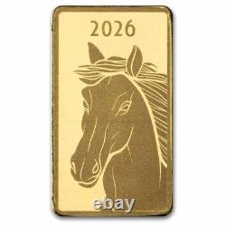 2026 APMEX Lunar Year of the Horse 1 Gram Gold Bar in TEP