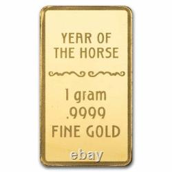 2026 APMEX Lunar Year of the Horse 1 Gram Gold Bar in TEP