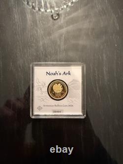 2026 Armenia Noah's Ark 1g Gold Bullion Coin 100 Dram 9999 Fine