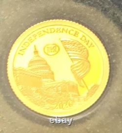 2026 Barbados Smallest Gold Independence Day 1/2 Gram Gold Proof Coin