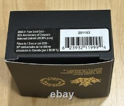2026 Canada 30th Anniversary of Arboreal Emblem 0.5 g Gold Maple Leaf BOX COA