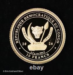 2026 Congo The Shark 1/2 g Gold Coin World's Wildlife