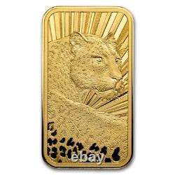 2026 Cook Islands 1/2 gram Gold Barre de Luxe Leopard Coin Bar