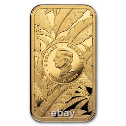 2026 Cook Islands 1/2 gram Gold Barre de Luxe Leopard Coin Bar