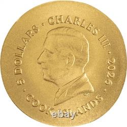 2026 Cook Islands Numismatic Icons Krios 1/2 Gram Gold Silk Finish Coin