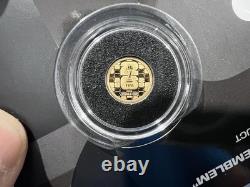 2026 FIFA World World Cup Smallest Gold Coin Emblem 1/2 Gram. 9999 Gold Proof