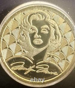 2026 Marilyn Monroe 1/2 Gram. 999 Gold Proof 25c Pitcairn Islands COA Tower Mint